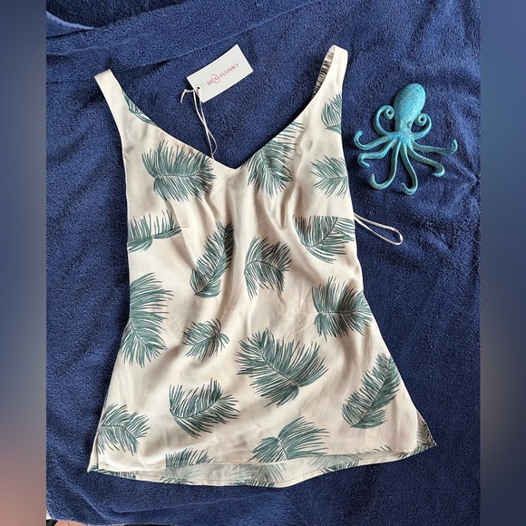 Bravissimo Cami Size 6 Palm Print NWT, 19” pit to pit, 19” overall length - Picture 2 of 12